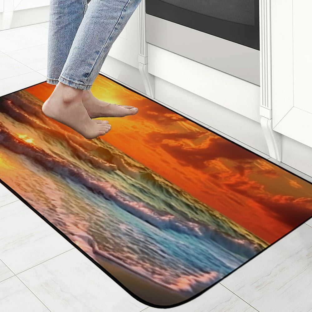 Door mat Ocean Waves Entrance Floor Mat Personalized Doormat Sum 並行輸入品 : Ocean Theme Front Door Mat, Non Slip Doormat for