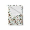 thumbnail image 2 of Animal Soft Flannel Fleece Throw Blanket, Kids Cartoon Style Cheerful Woodland Animals as Bear Mole Deer Rabbit and Snail, Cozy Plush for Indoor and Outdoor Use, 70" x 90", Multicolor, by Ambesonne, 2 of 6