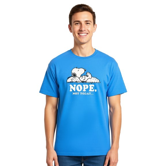 Peanuts Snoopy Shirt Men's Nope Not Today Short Sleeve Tee Tall