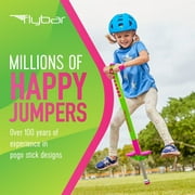Flybar Maverick Pogo Stick for Kids Ages 5+, 40 to 80 lbs, Outdoor Toys, Outside Toys for Kids, Lime/Purple