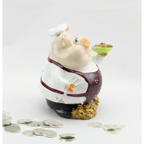 Vintage Rare Pig Chef Piggy Bank buy Money Bank Pig Coins Collector Souvenir