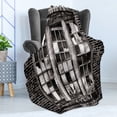 thumbnail image 4 of Industrial Soft Flannel Fleece Blanket, Broken Window Missing Glass Pane Derelict Blight Factory Brick Wall, Cozy Plush for Indoor and Outdoor Use, 50" x 70", Charcoal Grey Pale Grey, by Ambesonne, 4 of 5