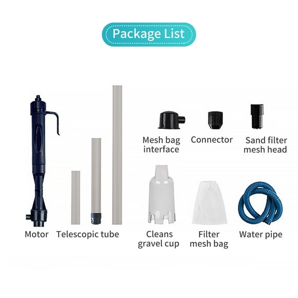 Fish Electric Aquarium Gravel Cleaner Fish Tank Water Changer Vacuum Water Changer Cleaner Water Filter Sand Washer for Cleaning Fish Tanks