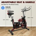 thumbnail image 7 of Exercise Bike for Home Workout with 30 LBS Flywheel, 330 LB Capacity, Adjustable Seat and Handlebars, LCD Monitor, iPad Mount, Silent Belt Drive, Cardio Training Equipment for Indoor Cycling, 7 of 7