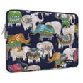 thumbnail image 1 of Mosiso 13.3" Laptop Case Sleeve Bag for MacBook Pro Air Dell HP Lenovo Asus Acer Surface, Water Repellent Polyester Notebook Bag Protective Case Cover with Pocket, Elephant Navy Blue Base, 1 of 7