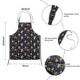 thumbnail image 3 of Navy Mexican Skull Pattern Kids Aprons for Girls and Boys,Adjustable Neck Strap Toddler Aprons for Kids Cooking Baking, 3 of 6