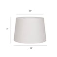 thumbnail image 4 of MS, Modern Design, Tapered Drum, White Fabric, Spider Fitter, Lamp Shade, 4 of 4