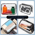 thumbnail image 3 of Clear Toiletry Bag, 12 Pack Travel Bag Carry on Travel Accessories Bag Airport Airline Bags Water Repellent Makeup Cosmetic Bag for Women, 3 of 8
