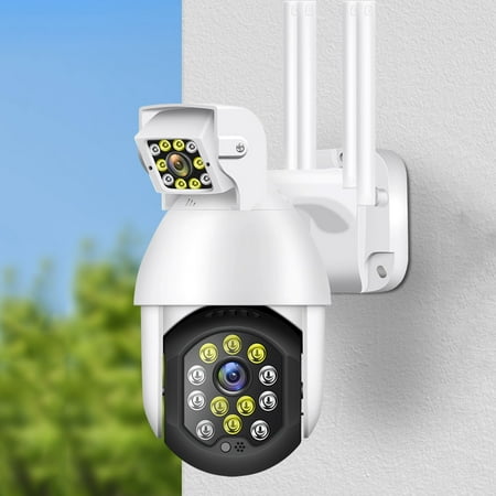 

1080P Home Security Camera Outdoor Wireless WiFi 360° View Spotlight with Motion Detection and Sirens Color Night Vision