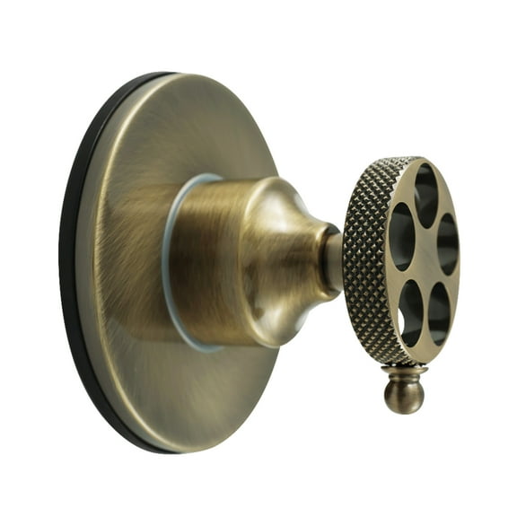 Kingston Brass KS3033RKX Webb Single-Handle Three-Way Diverter Valve with Round Trim Kit, Antique Brass