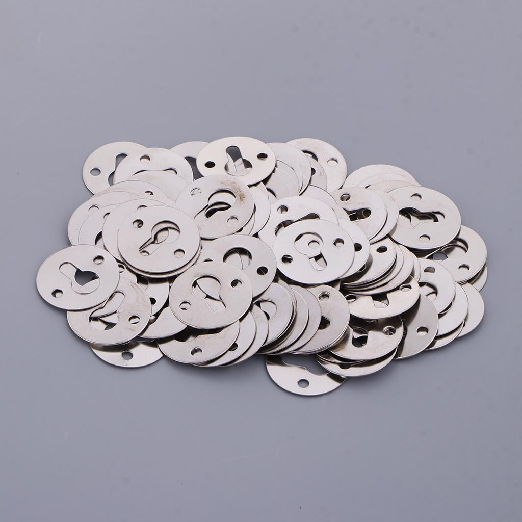 HILABEE 5x100x Metal Round Keyhole Shelf Brackets Hangers for Picture Frame Hanging 5 Pcs