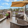 thumbnail image 3 of Joqmia Patio Half  Umbrella Replacement Canopy Cover - 9FT Half Umbrella Outdoor Patio Canopy with Easy Hand Crank - Condo, Townhouse, or Balcony Furniture(Khaki,2pc), 3 of 5