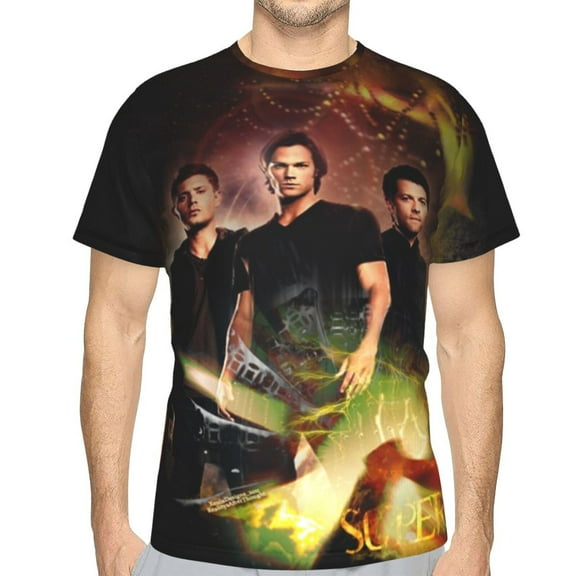 Supernatural Unisex 3d Pattern Printed Short Sleeve T-Shirts Casual Graphics Tees Small
