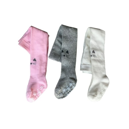 

Fayueye Baby Girl Pantyhose Cartoon Cat Print Non-slip Design High Waist Knitted Warm Breathable Tights
