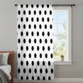 thumbnail image 4 of Wave Point Black Sheer Curtains 63 Inches Long, Modern Minimalist Geometric Light Filering Curtains, Breathable Simi Curtain Privacy Drapes for Living Room Bedroom Lightweight Window Treatment, 4 of 9