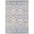 thumbnail image 1 of Unique Loom Tapis de Bordure Rustique la Jolla 4' x 6' Rectangle Bleu/ivoire, 1 of 2