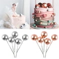 thumbnail image 2 of comerut 10Pcs Cake Ball Insert Creative Premium Healthy Convenient Long Lasting Widely Use Lightweight Multifunctional Round Cake Topper Decor Baking Decoration, 2 of 8