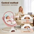 thumbnail image 4 of Columpio para bebé Viriwebaby portátil, 5 velocidades, Bluetooth, rosa, 4 of 8