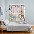 thumbnail image 3 of Pink Easter Bunny Kitchen Curtains Window Panels, Spring Easter Eggs Floral Buffalo Plaid Insulated Window Treatment Curtain, Grommet Curtains for Bedroom/Living Room/Bathroom, 2 Piece 52"Wx84"L, 3 of 8
