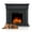 Black, variant on Electactic Freestanding Wooden Frame Fireplace with TV Stand, Electric Fireplace Mantel Heater, Various Brightness & Realistic Flames & Remote Control, Home/Office/Cafe,750W-1500W, Black