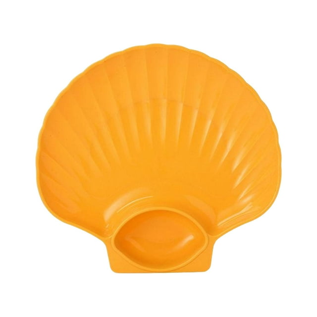 Plato para salsa con compartimento para salsa Plato para dumplings para aperitivo Salsa de tomate Amarillo