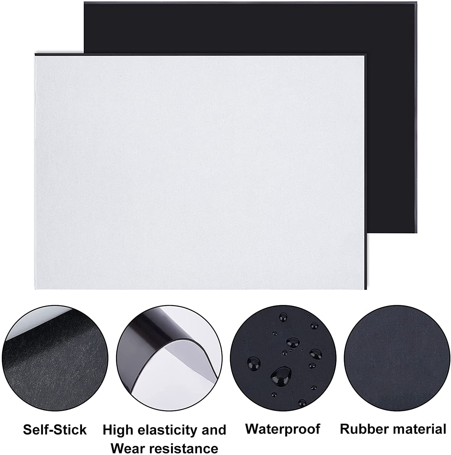 4PCS Adhesive Silicone Sheet 11.8x8.2 Inch Black Nonslip Silicone Rubber Pad A4 Size 1mm Thick for Gaskets DIY Material Supports Leveling Sealing Bumpers Protection Abrasion Flooring DIYDIY