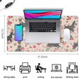 thumbnail image 5 of Long Mouse Pads for Desk,Schnauzer Dog and Flower Floral Desk Mats on Top Of Desks, Desk Mouse Pad Extra Large with 3mm Non-Slip Base and Stitched Edge for Gaming,Office,Work,Home 31.5"x15.7", 5 of 6