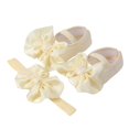 thumbnail image 2 of Aojekbee Baby Girl Mary Jane Flats Soft Non-Slip Walking Shoes with Bow Headband for Summer, 2 of 4