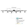 thumbnail image 4 of Globe Electric Minimalist 6-Light Foldable Matte Black LED Integrated Track Lighting with Center Swivel Bars, 4 of 7