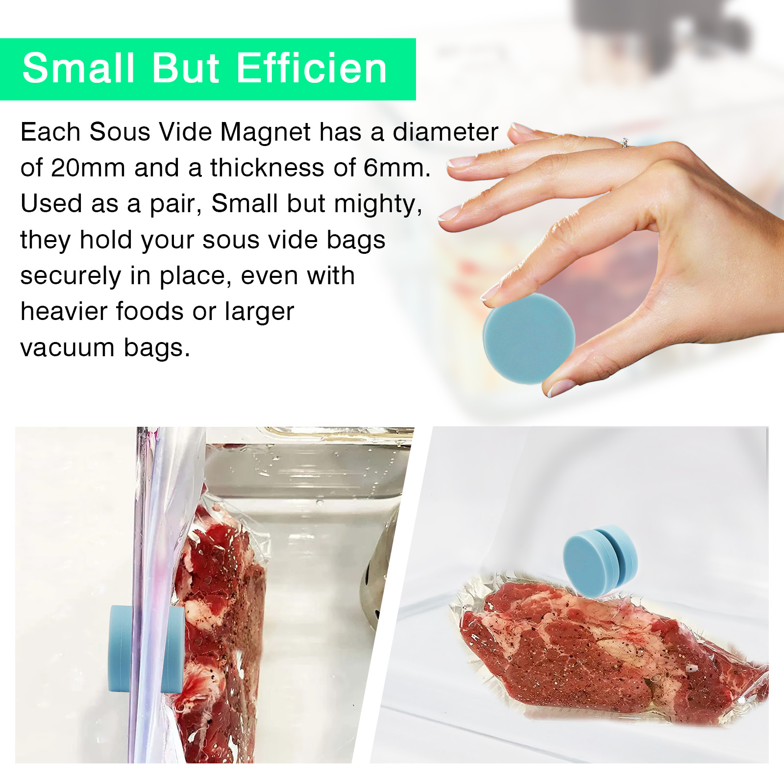 Pesi Magnetici Sous Vide In Silicone - 4 Pezzi, Per Cottura A Bassa Temperatura