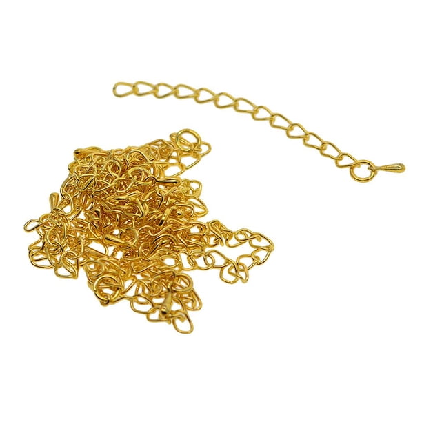 Cadena de Extensores de collar 20 Sets Colgantes Tobilleras Cadena Extensor para Fabricación de Joyas