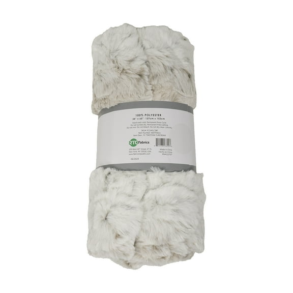 RTC Fabrics, 1.5 Yard Cut 100% Polyester Fleece Print Fabric, Twotone Furcream, 60" Wide For Quilting & Sewing