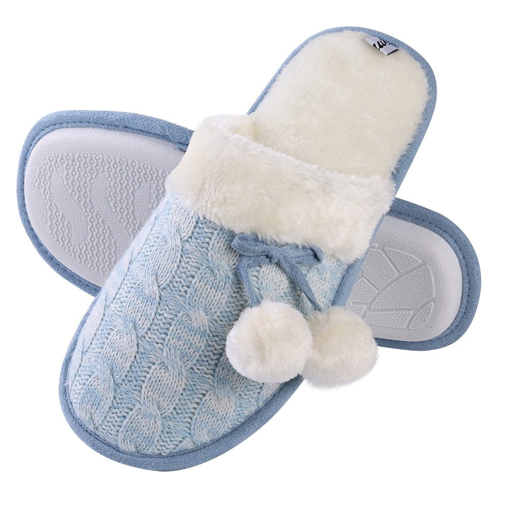 Aerusi Mady Pom Knit Women's Slip-on Indoor Home Slippers