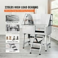 thumbnail image 3 of KFFKFF 38" Canine Hygiene Facility w/ Incline, Expert Grade Stainless Steel Canine Care Basin w/ Storage Compartment, Ground Grid, Tap, Canine Bath for Large, Medium, Small Companions, Cleaning Basin, 3 of 9
