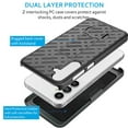 thumbnail image 6 of Samsung Galaxy S23 S23+ S23 Plus S23 Ultra S23 FE 5G 2023 Cases Cover Holster Belt, Tekcoo Shock Absorbing Locking Clip Defender Heavy Full Body Kickstand Carrying Armor Cases Cover -Black, 6 of 8