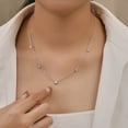 thumbnail image 5 of JeenMata 0.50 Carat Lab Grown Diamond - Round Cut Solitaire Pendant Necklace - Station Drop Solitaire Necklaces in 18K White Gold Plating Jewelry for Women, 5 of 9