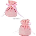 thumbnail image 2 of ERDS-10 Pcs 5.5x5 Inch Deep Pink Velvet Drawstring Bags Candy Bags Fabric Velvet Cloth Gift Pouches for Christmas Jewelry Wedding Favor Ring Small Gift, 2 of 4