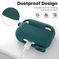 thumbnail image 4 of Funda de silicona ATUAT AirPods Pro de 1.ª y 2.ª generación, color verde medianoche, 4 of 8