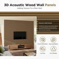 thumbnail image 2 of Plank & Hue 4Pcs 94.5"x12.6" Wood Soundproof Wall Panels Wood Slat Acoustic Panels, Classic Oak, 2 of 6