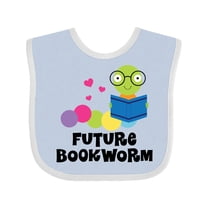 Inktastic Future Bookworm Boys or Girls Baby Bib