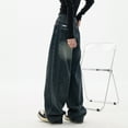 thumbnail image 4 of EMMIOL Women's Y2K Barrel Baggy Jeans Stretch High Waist Wide Leg Jeans Vintage Boyfriend Denim Pants, 4 of 7