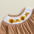 thumbnail image 6 of Cjfdfy Newborn Baby Girl Thanksgiving Romper Turkey Dot Long Sleeve Smocked Bubble Collar Jumpsuit Infant Cute My First Thanksgiving Fall Winter Clothes 0-18M, 6 of 9