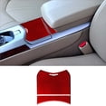 thumbnail image 1 of Real Bright Soft Car Interior Carbon Fiber Sticker Decoration2Pcs Red Carbon Fiber Interior Center Storage Box Cover For Cadillac CTSAuto Car Protection Interior Accessories, 1 of 8