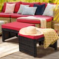 thumbnail image 4 of Gymax Set of 2 Rattan Ottoman Footrest Footstool Patio Furniture w/ Red Cushion, 4 of 10