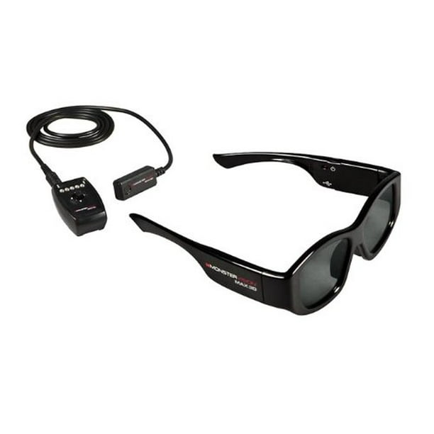 Monstervision Max 3d Eyewear System With Active Sync Glasses And Transmitte Walmart Com