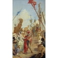 thumbnail image 2 of Giovanni Battista Tiepolo 10x14 Black Ornate Wood Framed Double Matted Museum Art Print Titled: The Meeting of Anthony and Cleopatra (1747), 2 of 5