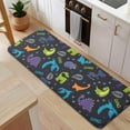 thumbnail image 5 of DarkBlue Dinosaurs Words Pattern Kitchen Rug Mat,Kitchen Runner Rugs Non Skid Washable,Decorative Kitchen Floor Mats for Kitchen,Sink,Laundry,17"x47.2", 5 of 7