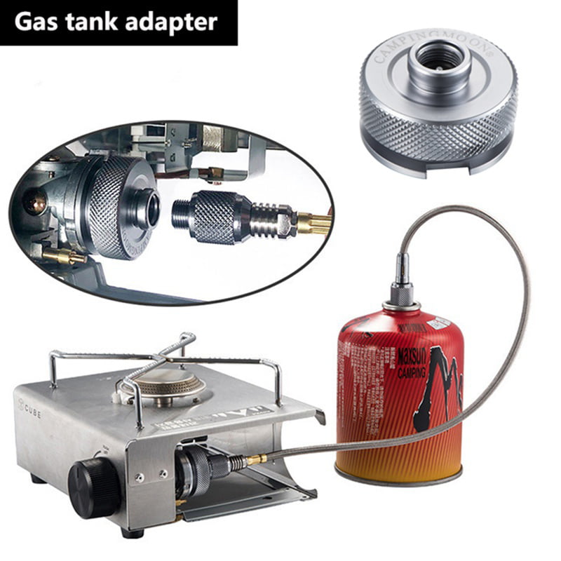 Alloy Stove Gas Tank Adapter Split Type Cooker Outdoor Camping Burner Connector 