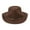 Dark Brown, variant on amagogo Cowboy Hat Cap Summer Big Brim Sunhat Women Men Props Versatile Cowgirl Hat Jazz Hat for Outdoor Carnival Party Winter Autumn Beige