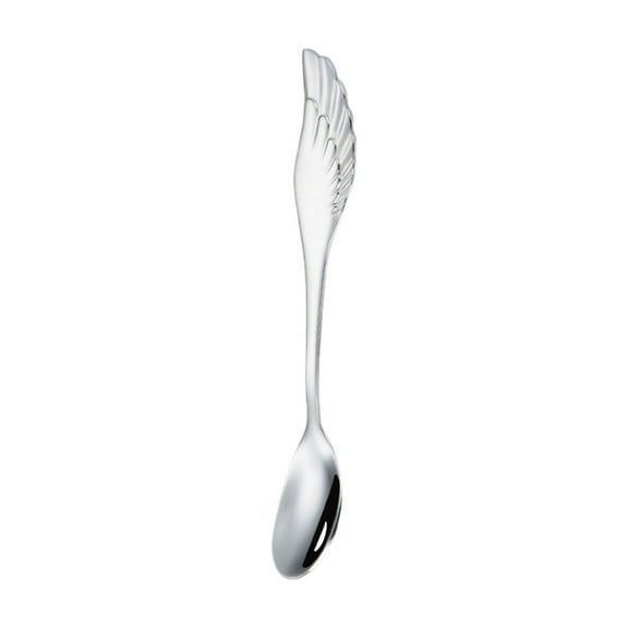 geerera Stainless Steel Fruit Fork Dessert Coffee Spoon Pedestal Dinner Fork Spoon